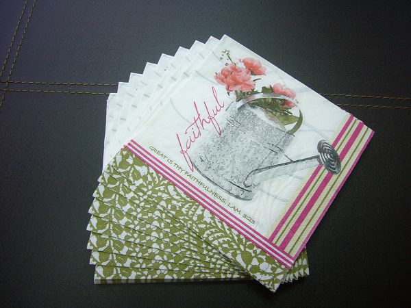 蝶古巴特雜貨風餐巾紙AG001~馬口鐵澆花器 